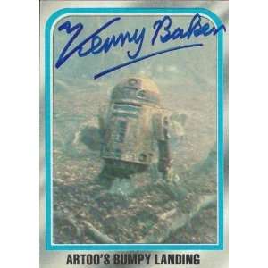 Kenny Baker Signed 1980 Topps Star Wars Card #174 Jsa   Sports 