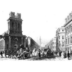  London, King William street Etching , Topographical 