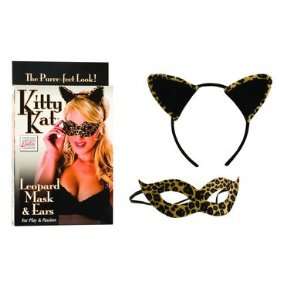 Bundle Kitty Kat Leopard Mask and Ears and Aloe Cadabra Organic Lube 