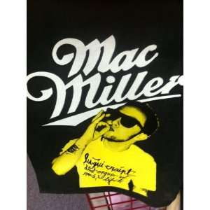 MAC MILLER   PICTURE, BLACK LARGE ADULT T SHIRT