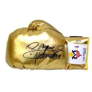 Manny Pacquiao Signed Autographed Gold Boxing Glove Psa/dna #q14608 