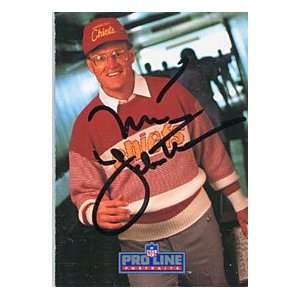 Marty Schottenheimer Autographed/Signed 1991 Pro Line Card