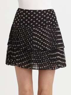 Nanette Lepore   Double Delight Printed Ruffle Skirt