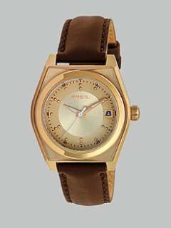 Rose Goldtone Ion Plated Rose Mother Of Pearl Dial Watch