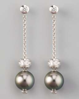 Pearls in Motion Earrings, Black