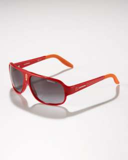 Childrens Mid Size Classic Carrerino Sunglasses, Red/Orange