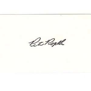 Pete Rozelle Signed Index Card Great For Framing  Sports 