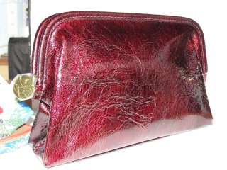 Estee Lauder Cosmetic Bag/Case BURGUNDY DARK RED 1x NEW  