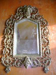 Antique BRADLEY HUBBARD Mirror Bacchus Face Ornate  