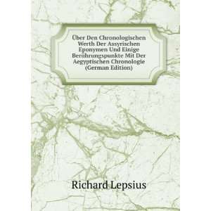   Der Aegyptischen Chronologie (German Edition) Richard Lepsius Books