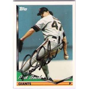 ROD BECK (P)GIANTS SHOOTER Passed Away 2007 94 TOPPS   MLB Baseball 