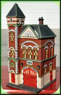 Red Brick Fire Station Dept56 Christmas In City D56 CIC  