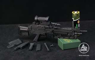 scale Arms rack M249 SAW Machine Gun Set (BLK)  