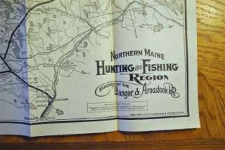   Woods. Bangor Aroostook Railroad. Hunting Fishing Guide. MAP  