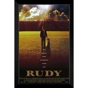  Rudy FRAMED 27x40 Movie Poster Sean Astin