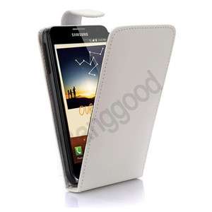 WHITE Flip PU Leather Pouch Case Cover For Samsung Galaxy Note GT 