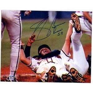 Sid Bream Autographed/Hand signed Atlanta Braves, Winning Run 1992 