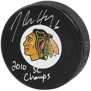   Blackhawks Jordan Hendry 2010 Stanley Cup Champions Autographed Puck