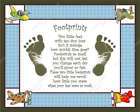 Blue and Khaki Camo Babys Footprint with Poem items in Creation 