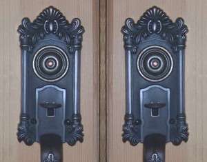   Oil Rubbed Bronze ESTATE type FRENCH Door Handle Set 14 1/2 in. tall