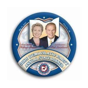 Hillary Clinton and Ted Strickland Photo Button from the Annual State 