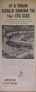 AD 1956 AMERICAN FLYER Railroad ToyHOScale Train Set  