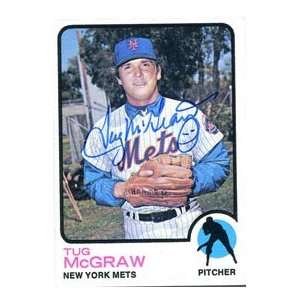 Tug McGraw Autographed 1973 Topps Card