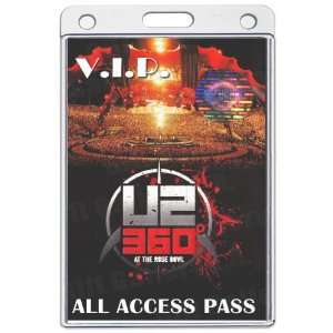  U2 All Access 360 Concert Laminated Pass V.I.P 