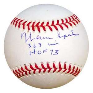 Warren Spahn Autographed Baseball