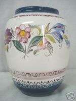 Gmundner Austria Keramik Vase Blue Floral Ceramic  