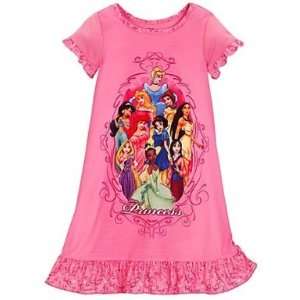   White Tiana Ariel Pink for Girls   All Disney Princesses Pajama dress