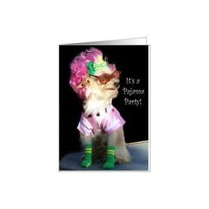  Pajama Party Invitation Toy dog Card Health & Personal 