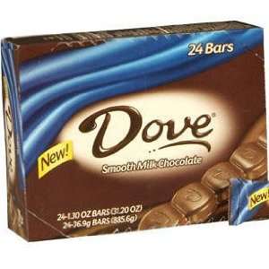 Dove   Smooth Milk Chocolate Bars, 24 x 1.3oz  Grocery 