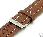 20mm Leather Watch Brown Strap fit Longines Hamilton