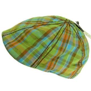 Summer Cotton 6 Panel Plaid Ivy Cabbie Hat Green M/L  