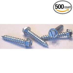 10 X 4 Self Tapping Screws Slotted / Hex Washer Head / Type A / Steel 