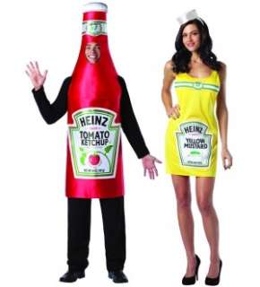 Heinz Mustard Tank Dress & Ketchup Bottle Adult Couples Set   4 10 