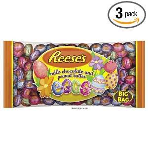   Milk Chocolate and Peanut Butter Mini Eggs, 18 Ounce Bags (Pack of 3