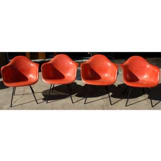 Set (4) Early Herman Miller Zenith Shell Lounge Chairs  
