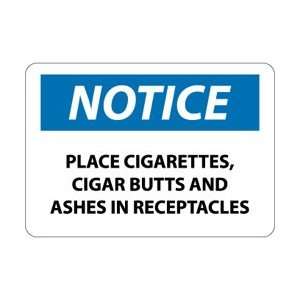 N329AB   Notice, Place Cigarettes, Cigar Butts and Ashes In 