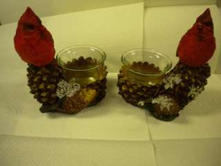   Cardinal Tea Light Candle Holders Capture the Holiday Spirit [] No S&H