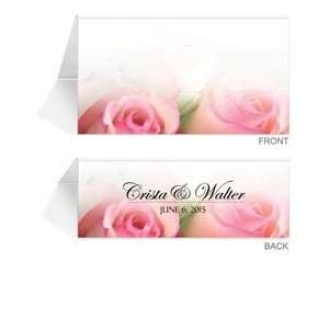  230 Personalized Place Cards   Rose Pink Twins Office 
