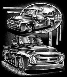 Hot Rod GearHead logo Classic Trucks car T shirt  