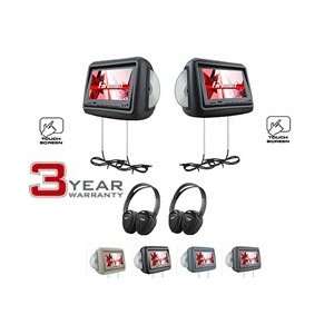   Monitors, Twin DVD Combo with 2 Headphones   Beige