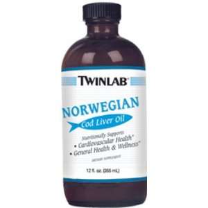  Cod Liver Oil Norwegian Mint 12 FL Oz  Twin Lab Health 