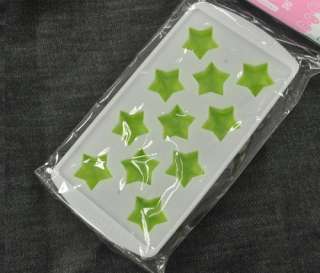Silicone Star Shaped Ice Cube Tray   Green  