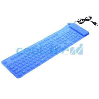 Illuminated Backlit Waterproof USB Keyboard, Soft Flexible Roll Up 