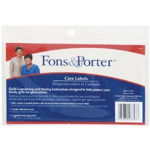  Fons & Porter Quilt Care Labels Arts, Crafts & Sewing
