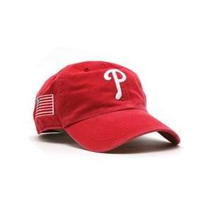  Philadelphia Phillies Franchise Cap w/US Flag   Scarlet 