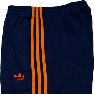   Medium M Sport Soccer Beckenbauer Track Pants Navy Blue Orange  